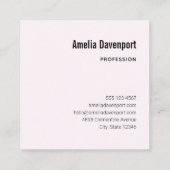 Niedlich Bunny Rabbit Japanischer Kawaii Stil Quadratische Visitenkarte (Rückseite)