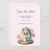 Niedlich Bunny Rabbit Japanischer Kawaii Stil Save The Date (Vorne/Hinten)