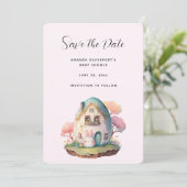 Niedlich Bunny Rabbit Japanischer Kawaii Stil Save The Date (Stehend Vorderseite)