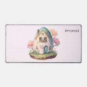 Niedlich Bunny Rabbit Japanischer Kawaii Stil Schreibtischunterlage (Vorderseite)