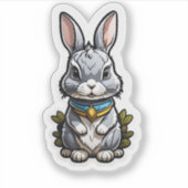 Niedlich Bunny Rabbit Vinyl Aufkleber (Vorderseite)