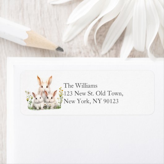 Niedlich Bunny Rücksendeadresse (Insitu)