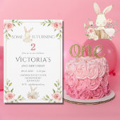 Niedlich Bunny Second 2. Geburtstag Party Einladung