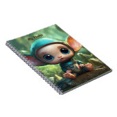 Niedlich Bunny Spiral Foto Notebook Notizblock (Rechte Seite)