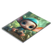 Niedlich Bunny Spiral Foto Notebook Notizblock (Linke Seite)