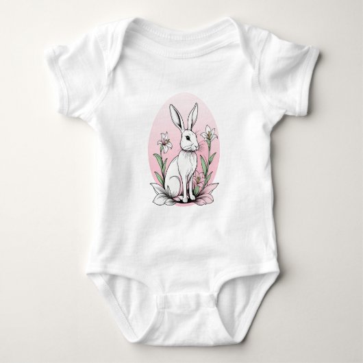 Niedlich Bunny und Lilies (Vorderseite)