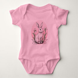 Niedlich Bunny und Lilies Baby Strampler