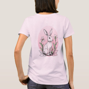 Niedlich Bunny und Lilies T-Shirt