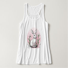 Niedlich Bunny und Lilies Tank Top