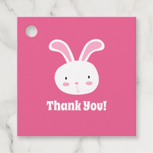 Niedlich Bunny Vielen Dank Geschenkanhänger (Vorderseite)