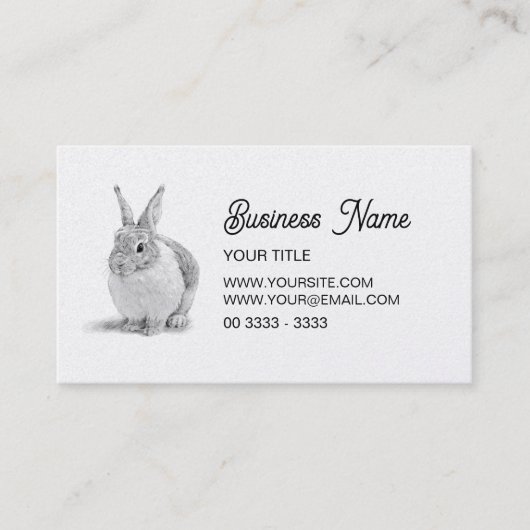 Niedlich Bunny Visitenkarte (Vorderseite)