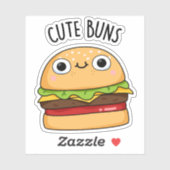 Niedlich Buns Funny Burger Puff Aufkleber (Blatt)