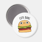 Niedlich Buns Funny Burger Puff Magnet (Vorderseite/Rückseite)