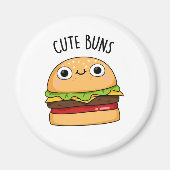 Niedlich Buns Funny Burger Puff Magnet (Vorne)