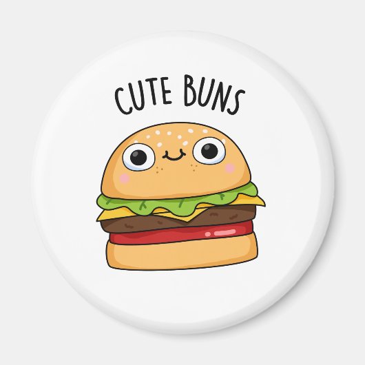 Niedlich Buns Funny Burger Puff Magnet (Vorne)