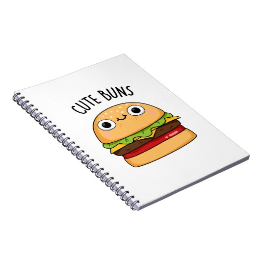 Niedlich Buns Funny Burger Puff Notizblock (Rechte Seite)
