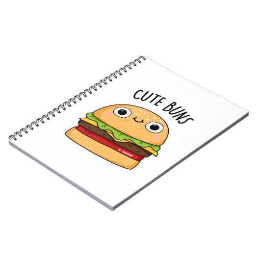 Niedlich Buns Funny Burger Puff Notizblock (Linke Seite)