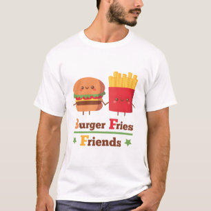 Niedlich Burger und Fries Friends BESTE FREUNDIN F T-Shirt