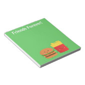 Niedlich Burger und Fries Friends Forever Notizblock (angewinkelt)