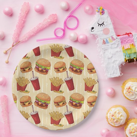 Niedlich Burgers and Fries Party Pappteller (Party)