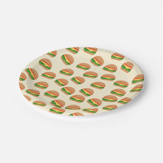 Niedlich Burgers Paper Teller (Schrägansicht)