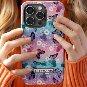 Niedlich Butterfly Daisy Girly Pattern Personalisi Case-Mate iPhone Hülle