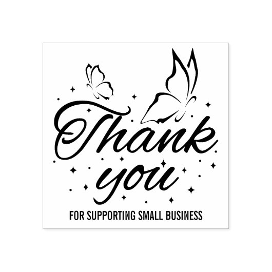 Niedlich Butterfly Danke Gummistempel (Prägung)