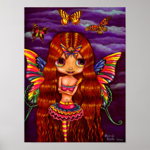 Niedlich Butterfly Fairy Queen Doll Big Eyes Poste Poster