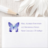 Niedlich Butterfly Watercolor Blau Lila Schmetterl (Insitu)