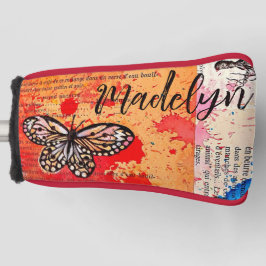 Niedlich Butterfly Watercolor Vintag Boho Name Golf Headcover