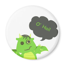 Niedlich Button Mit Augen Zombie Dragon