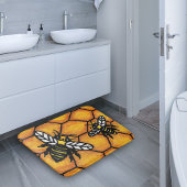 Niedlich Buzzing Yellow Jacket Bee Honeycomb Badematte