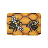 Niedlich Buzzing Yellow Jacket Bee Honeycomb Badematte (Vorderseite)