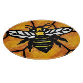 Niedlich Buzzing Yellow Jacket Bee Honeycomb Schneidebrett (Ecke)