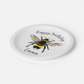Niedlich Buzzy BEE Wildlife - Happy Birthday - Par Pappteller (Schrägansicht)
