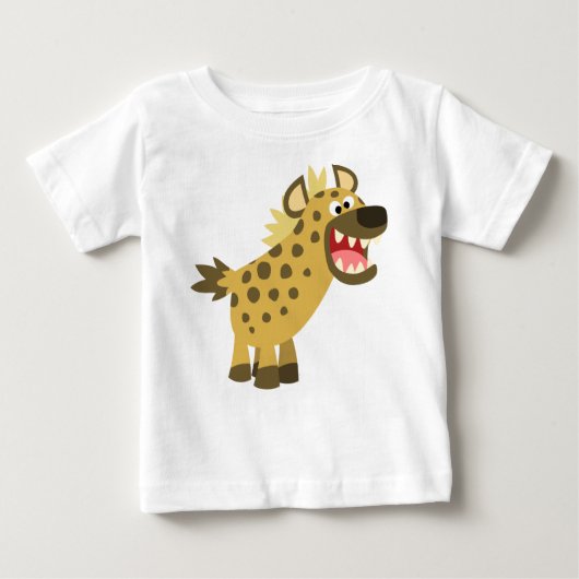Niedlich Cackling Cartoon Hyena Baby T - Shirt (Vorderseite)