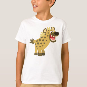 Niedlich Cackling Cartoon Hyena Children T - Shirt