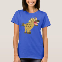 Niedlich Cackling Cartoon Hyena Women T - Shirt