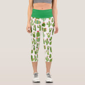 Niedlich Cacti Capri Leggings (Vorderseite)
