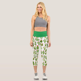 Niedlich Cacti Capri Leggings