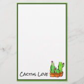 Niedlich Cactus cacti succulents pink wüste Blume Briefpapier (Vorderseite)