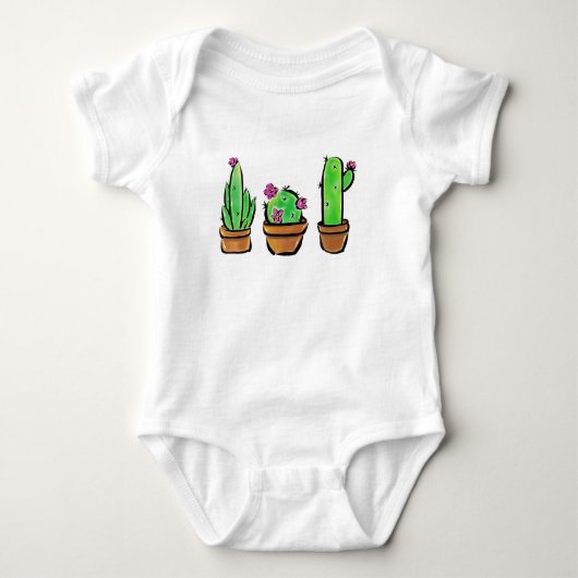 Niedlich Cactus cacti succuli Baby Strampler (Vorderseite)