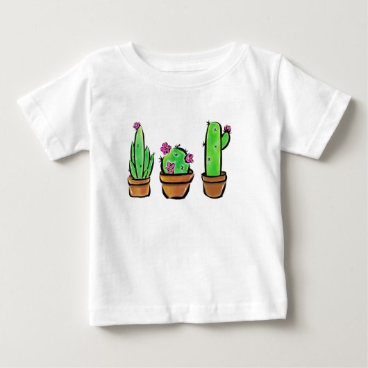 Niedlich Cactus cacti succuli Baby T-shirt (Vorderseite)