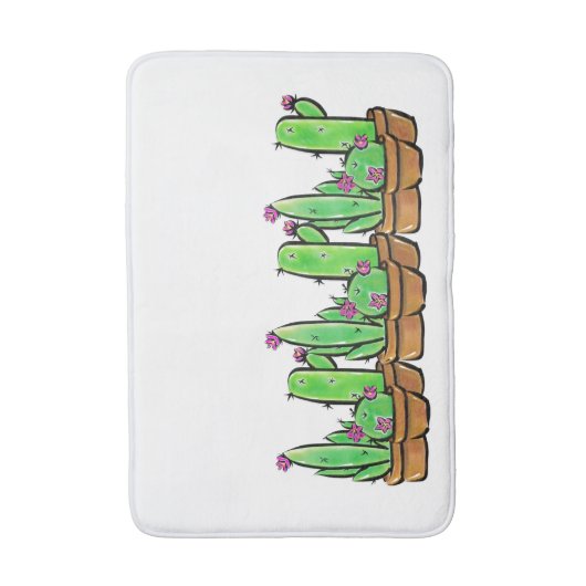 Niedlich Cactus cacti succuli Badematte (Vorderseite Vertikal)