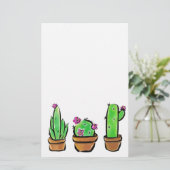 Niedlich Cactus cacti succuli Briefpapier (Stehend Vorderseite)