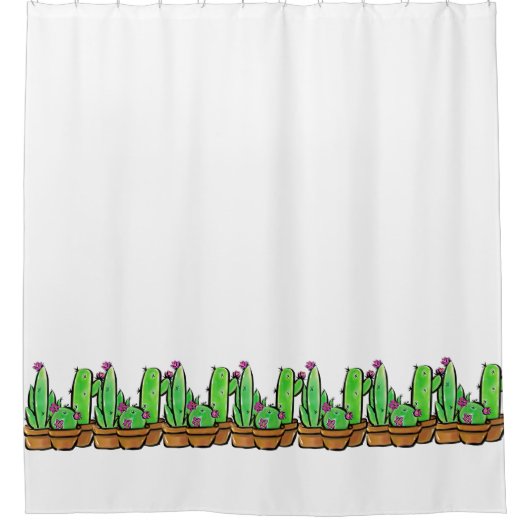 Niedlich Cactus cacti succuli Duschvorhang (Vorderseite)