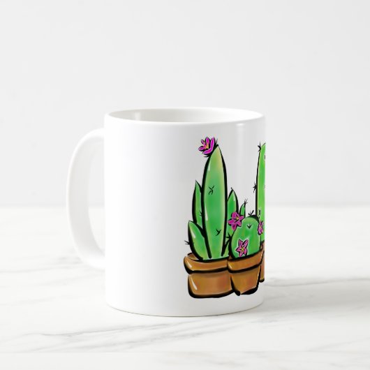 Niedlich Cactus cacti succuli Kaffeetasse (Vorderseite Links)