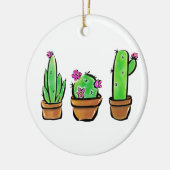 Niedlich Cactus cacti succuli Keramik Ornament (Links)
