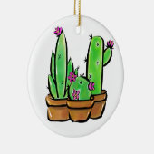 Niedlich Cactus cacti succuli Keramik Ornament (Rechts)