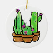 Niedlich Cactus cacti succuli Keramik Ornament (Vorne)